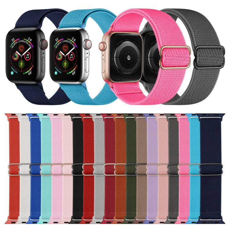 Polyester Nylon Watchband For Apple Watch Series, 7 45mm / 6&SE&5&4 44mm / 3&2&1 42mm