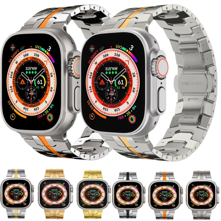 Steel Watchband For Apple Watch Series, For Apple Watch Series 9&8&7 41mm, For Apple Watch Ultra 49mm&Watch Ultra 2 49mm, 7 41mm / 6&SE&5&4 40mm / 3&2&1 38mm, 7 45mm / 6&SE&5&4 44mm / 3&2&1 42mm