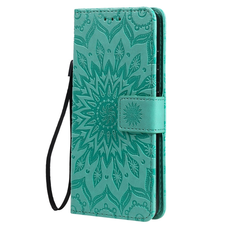 Pressed Printing Sunflower Pattern Horizontal Flip PU Leather Case with Holder & Card Slots & Wallet & Lanyard, For LG K20 (2019), For LG K30 (2019), For LG K40S