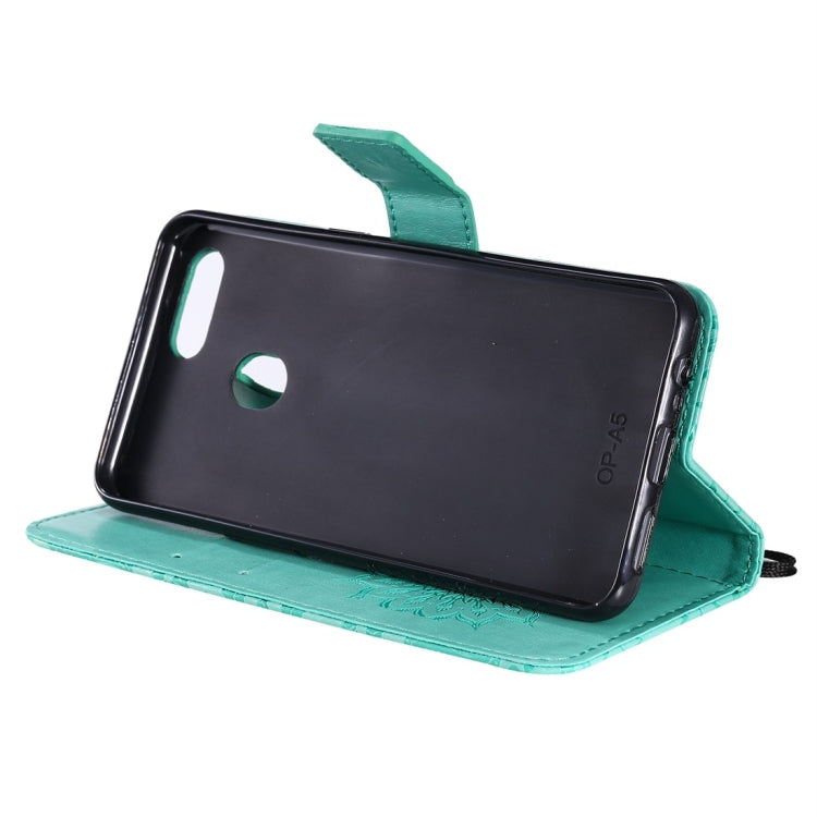 Pressed Printing Sunflower Pattern Horizontal Flip PU Leather Case with Holder & Card Slots & Wallet & Lanyard, For OPPO A5 / A35, For OPPO F11, For OPPO F11 Pro