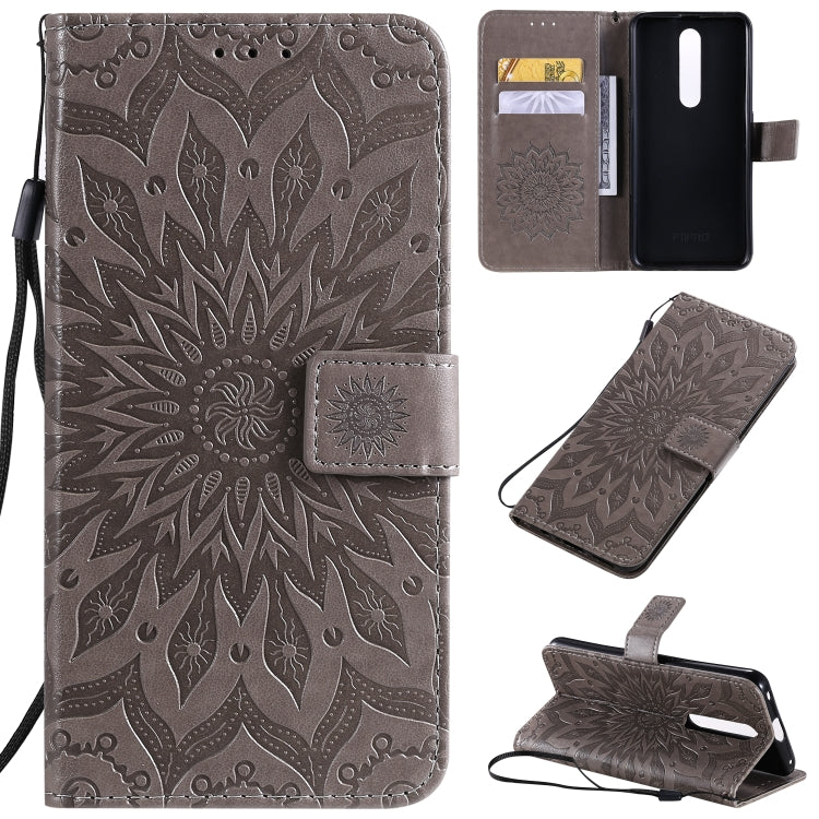 Pressed Printing Sunflower Pattern Horizontal Flip PU Leather Case with Holder & Card Slots & Wallet & Lanyard, For OPPO A5 / A35, For OPPO F11, For OPPO F11 Pro