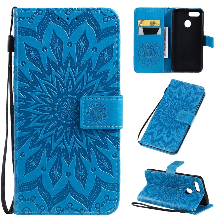 Pressed Printing Sunflower Pattern Horizontal Flip PU Leather Case with Holder & Card Slots & Wallet & Lanyard, For OPPO A9 2020 / A5 2020, For OPPO A7 / A5s, For Vivo V11i
