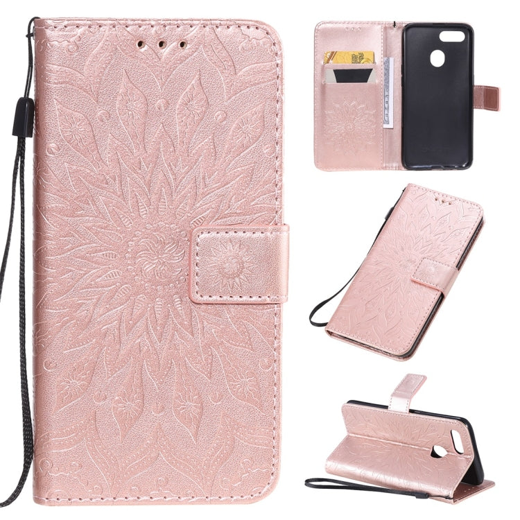 Pressed Printing Sunflower Pattern Horizontal Flip PU Leather Case with Holder & Card Slots & Wallet & Lanyard, For OPPO A9 2020 / A5 2020, For OPPO A7 / A5s, For Vivo V11i