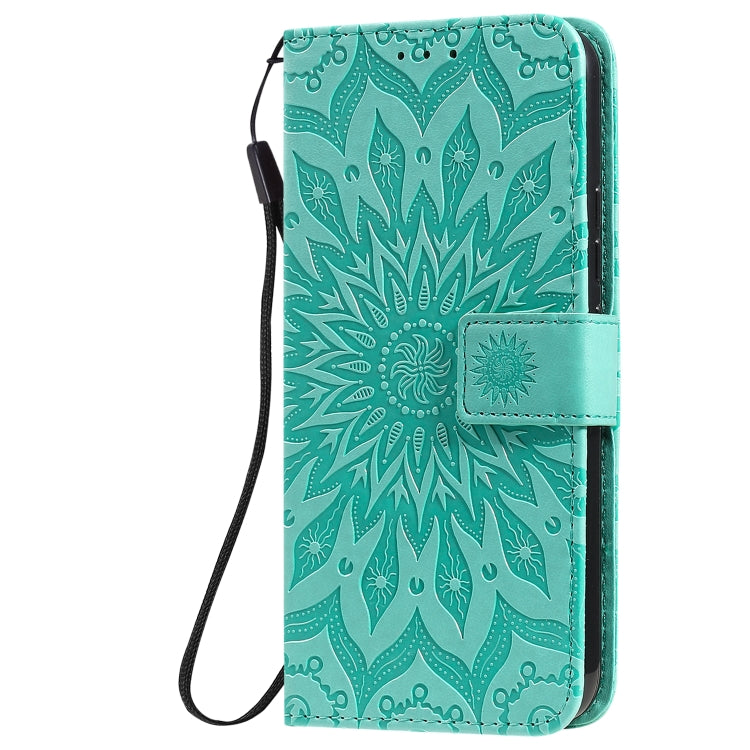Pressed Printing Sunflower Pattern Horizontal Flip PU Leather Case with Holder & Card Slots & Wallet & Lanyard, For Vivo Y15 / Y17, For Huawei Enjoy 10S, For Xiaomi Redmi 8