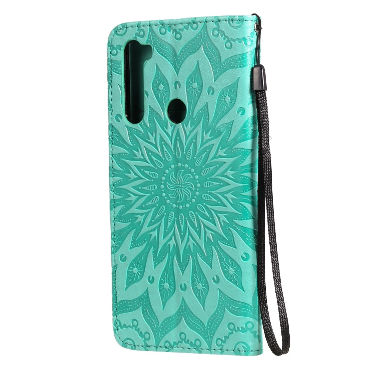 Pressed Printing Sunflower Pattern Horizontal Flip PU Leather Case with Holder & Card Slots & Wallet & Lanyard, Xiaomi Redmi Note 8T, For Motorola MOTO E6 Play, For Motorola MOTO One