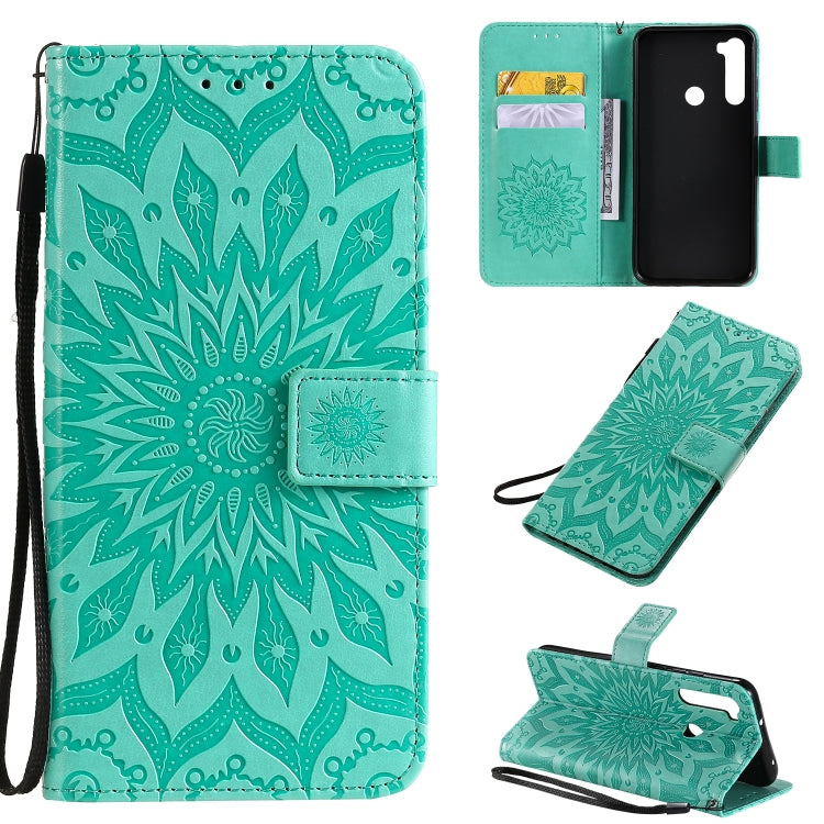 Pressed Printing Sunflower Pattern Horizontal Flip PU Leather Case with Holder & Card Slots & Wallet & Lanyard, Xiaomi Redmi Note 8T, For Xiaomi Mi CC9 Pro / Mi Note 10, For Motorola MOTO E6 Play