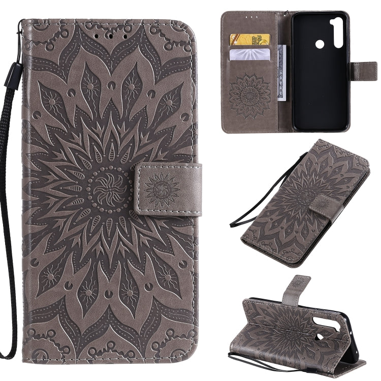 Pressed Printing Sunflower Pattern Horizontal Flip PU Leather Case with Holder & Card Slots & Wallet & Lanyard, Xiaomi Redmi Note 8T, For Xiaomi Mi CC9 Pro / Mi Note 10, For Motorola MOTO E6 Play