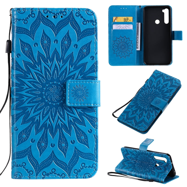 Pressed Printing Sunflower Pattern Horizontal Flip PU Leather Case with Holder & Card Slots & Wallet & Lanyard, Xiaomi Redmi Note 8T, For Xiaomi Mi CC9 Pro / Mi Note 10, For Motorola MOTO E6 Play