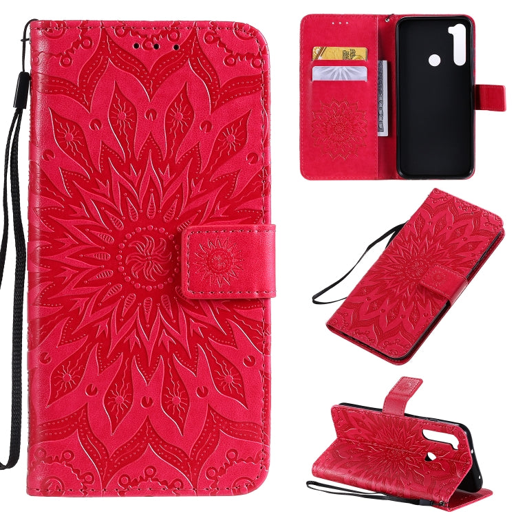 Pressed Printing Sunflower Pattern Horizontal Flip PU Leather Case with Holder & Card Slots & Wallet & Lanyard, Xiaomi Redmi Note 8T, For Xiaomi Mi CC9 Pro / Mi Note 10, For Motorola MOTO E6 Play