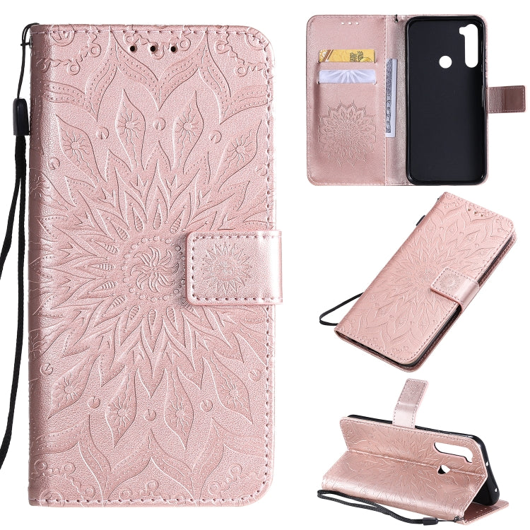 Pressed Printing Sunflower Pattern Horizontal Flip PU Leather Case with Holder & Card Slots & Wallet & Lanyard, Xiaomi Redmi Note 8T, For Xiaomi Mi CC9 Pro / Mi Note 10, For Motorola MOTO E6 Play