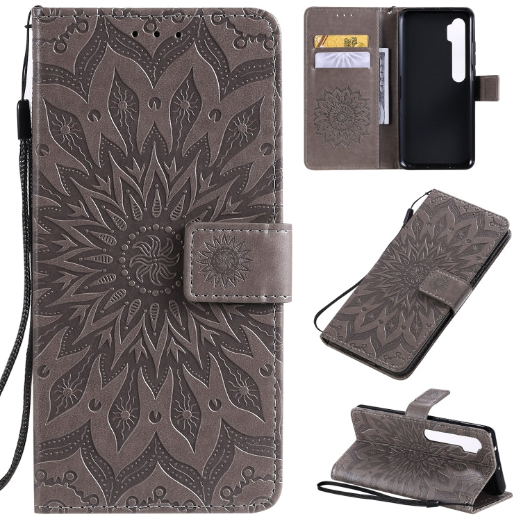 Pressed Printing Sunflower Pattern Horizontal Flip PU Leather Case with Holder & Card Slots & Wallet & Lanyard, Xiaomi Redmi Note 8T, For Xiaomi Mi CC9 Pro / Mi Note 10, For Motorola MOTO E6 Play