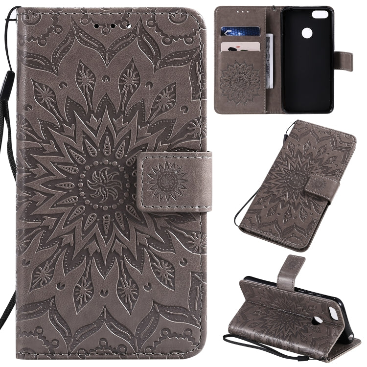 Pressed Printing Sunflower Pattern Horizontal Flip PU Leather Case with Holder & Card Slots & Wallet & Lanyard, Xiaomi Redmi Note 8T, For Motorola MOTO E6 Play, For Motorola MOTO One