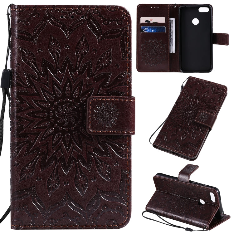 Pressed Printing Sunflower Pattern Horizontal Flip PU Leather Case with Holder & Card Slots & Wallet & Lanyard, Xiaomi Redmi Note 8T, For Xiaomi Mi CC9 Pro / Mi Note 10, For Motorola MOTO E6 Play