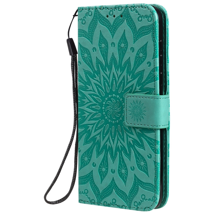 Pressed Printing Sunflower Pattern Horizontal Flip PU Leather Case with Holder & Card Slots & Wallet & Lanyard, For Motorola MOTO G8 Plus, For Motorola MOTO One