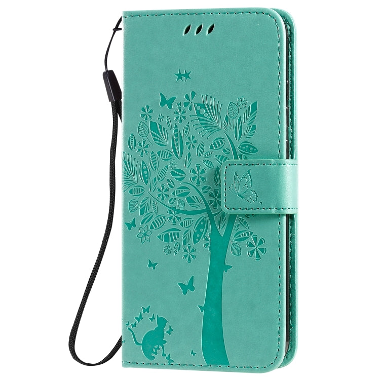 Tree & Cat Pattern Pressed Printing Horizontal Flip PU Leather Case with Holder & Card Slots & Wallet & Lanyard, For Xiaomi Redmi Note 8T, For Xiaomi Redmi 8