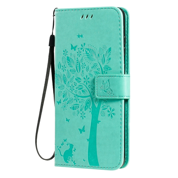 Tree & Cat Pattern Pressed Printing Horizontal Flip PU Leather Case with Holder & Card Slots & Wallet & Lanyard, For Galaxy S20+, For Galaxy S20 Ultra