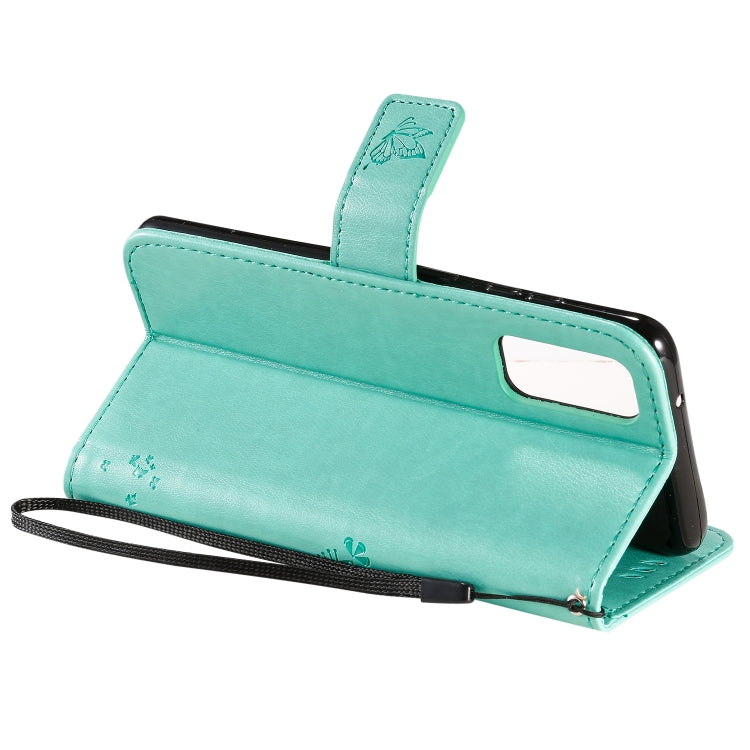 Tree & Cat Pattern Pressed Printing Horizontal Flip PU Leather Case with Holder & Card Slots & Wallet & Lanyard, For Galaxy S20