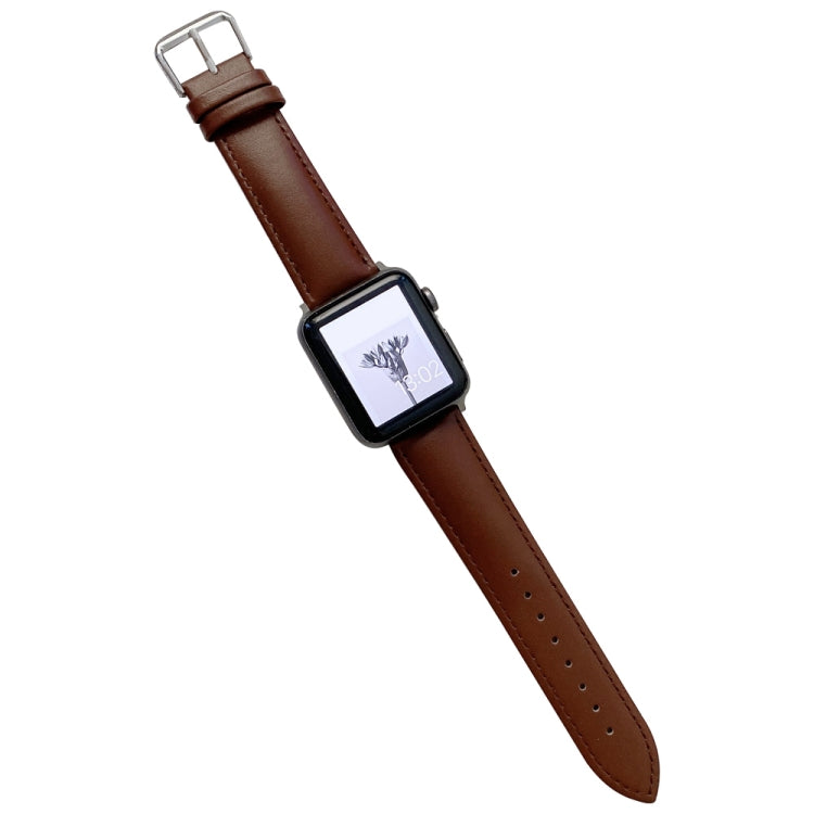 Glossy Leather Watchband For Apple Watch Series, 7 41mm / 6&SE&5&4 40mm / 3&2&1 38mm, 7 45mm / 6&SE&5&4 44mm / 3&2&1 42mm