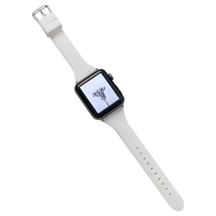 Small Waist Silicone Watchband For Apple Watch Series, 7 41mm / 6&SE&5&4 40mm / 3&2&1 38mm