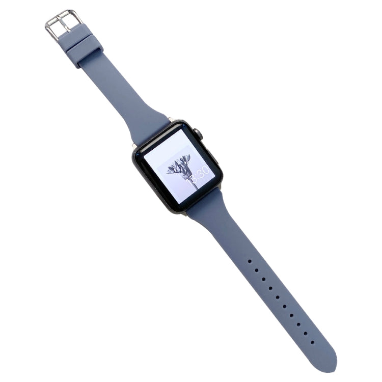 Small Waist Silicone Watchband For Apple Watch Series, 7 41mm / 6&SE&5&4 40mm / 3&2&1 38mm