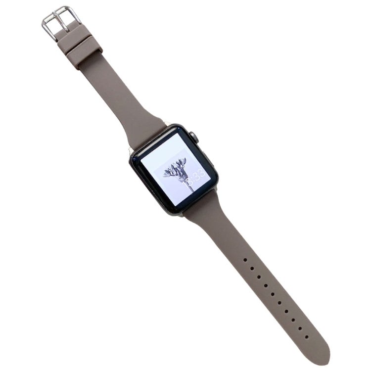 Small Waist Silicone Watchband For Apple Watch Series, 7 41mm / 6&SE&5&4 40mm / 3&2&1 38mm