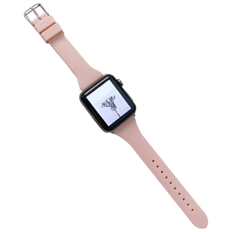 Small Waist Silicone Watchband For Apple Watch Series, 7 41mm / 6&SE&5&4 40mm / 3&2&1 38mm