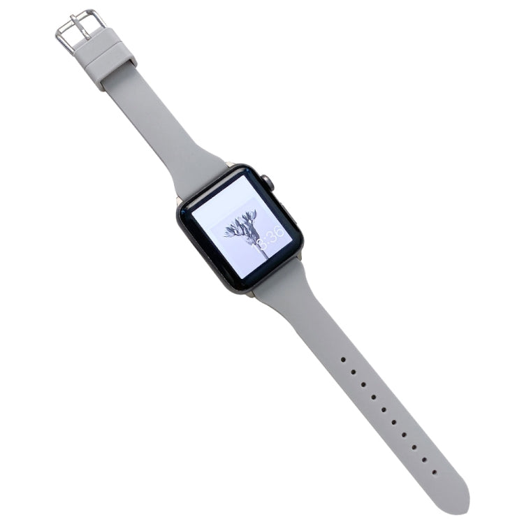 Small Waist Silicone Watchband For Apple Watch Series, 7 41mm / 6&SE&5&4 40mm / 3&2&1 38mm