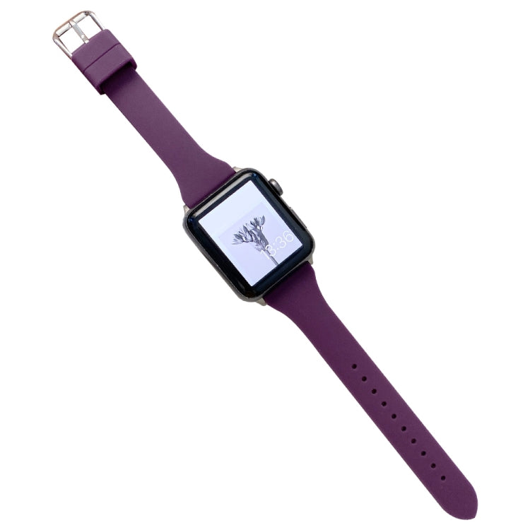 Small Waist Silicone Watchband For Apple Watch Series, 7 41mm / 6&SE&5&4 40mm / 3&2&1 38mm