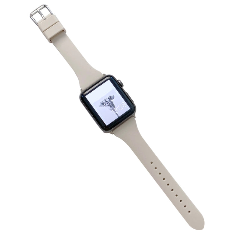 Small Waist Silicone Watchband For Apple Watch Series, 7 45mm / 6&SE&5&4 44mm / 3&2&1 42mm