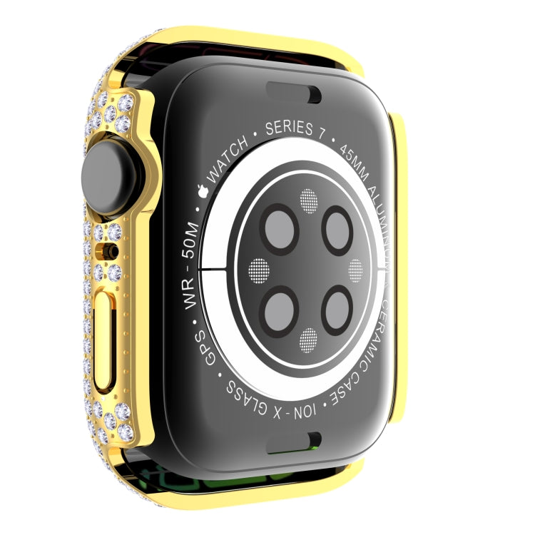 Diamond PC + Tempered Glass Watch Case For Apple Watch Series, 7 41mm, 7 45mm