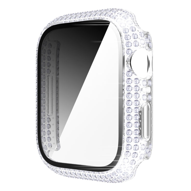 Diamond PC + Tempered Glass Watch Case For Apple Watch Series, 7 41mm, 7 45mm