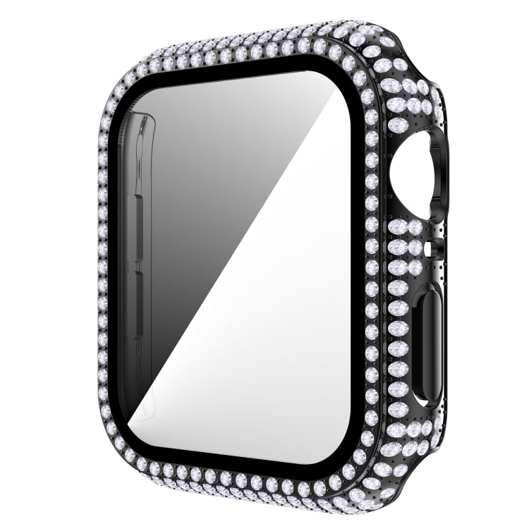 Diamond PC + Tempered Glass Watch Case For Apple Watch Series, 6&SE&5&4 40mm, 6&SE&5&4 44mm