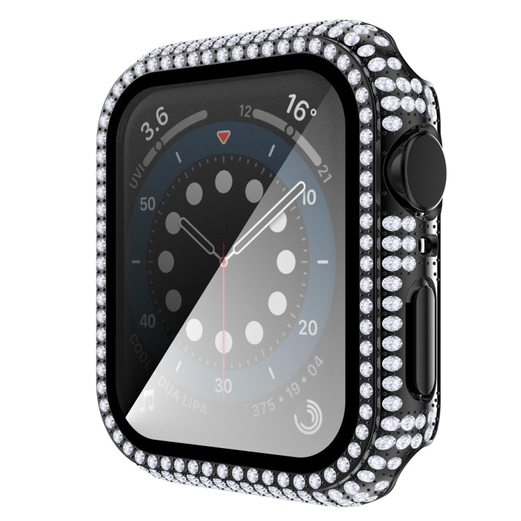 Diamond PC + Tempered Glass Watch Case For Apple Watch Series, 6&SE&5&4 40mm, 6&SE&5&4 44mm
