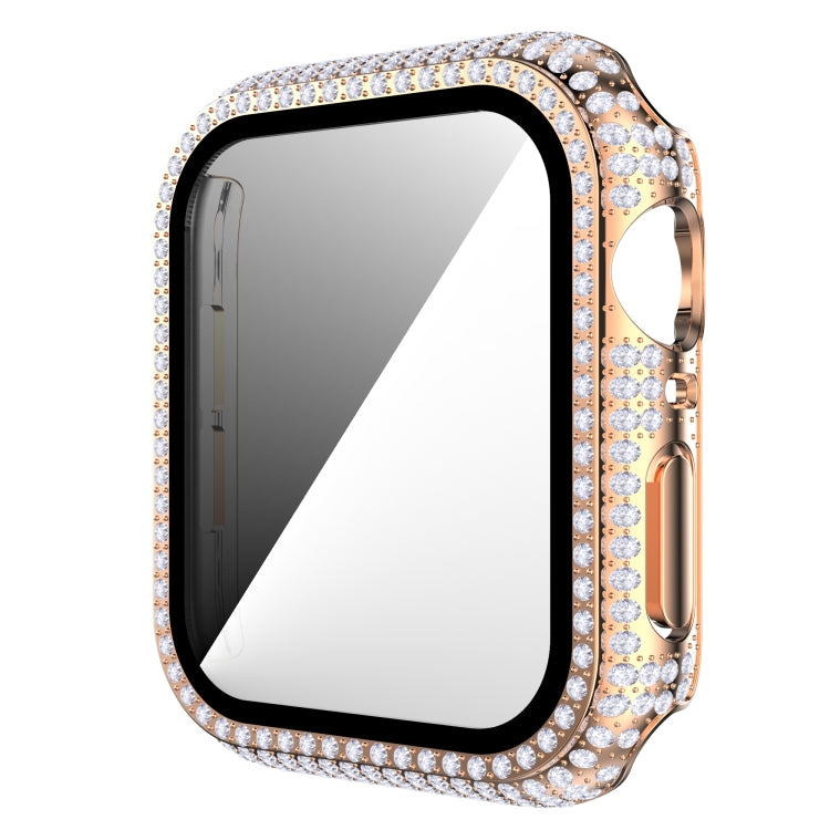 Diamond PC + Tempered Glass Watch Case For Apple Watch Series, 6&SE&5&4 40mm, 6&SE&5&4 44mm