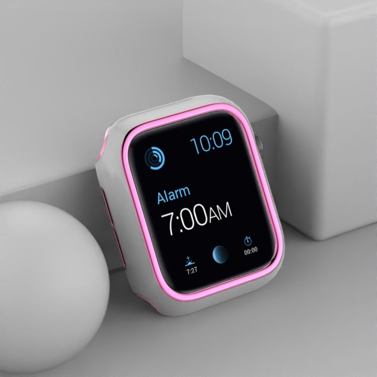 Two-color Electroplating PC Watch Case For Apple Watch Series, 6&SE&5&4 40mm, 6&SE&5&4 44mm