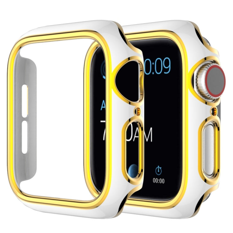 Two-color Electroplating PC Watch Case For Apple Watch Series, 6&SE&5&4 40mm, 6&SE&5&4 44mm