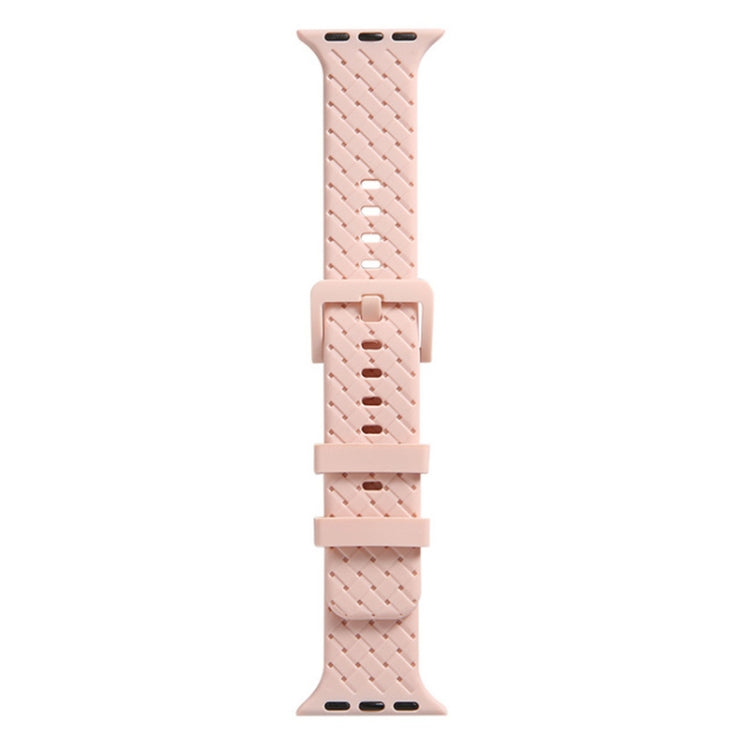 Braided Texture Silicone Watchband For Apple Watch Series, 7 41mm / 6&SE&5&4 40mm / 3&2&1 38mm, 7 45mm / 6&SE&5&4 44mm / 3&2&1 42mm