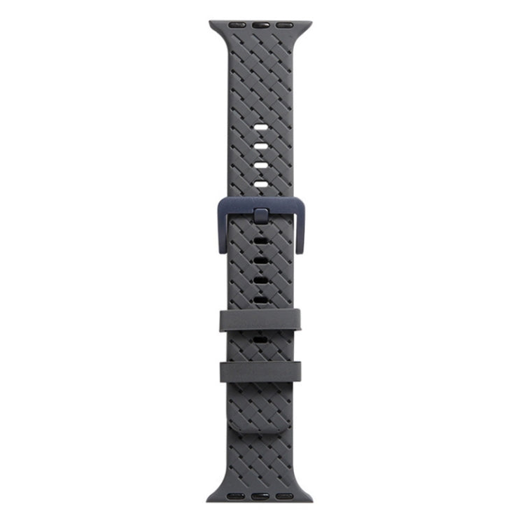 Braided Texture Silicone Watchband For Apple Watch Series, 7 41mm / 6&SE&5&4 40mm / 3&2&1 38mm, 7 45mm / 6&SE&5&4 44mm / 3&2&1 42mm