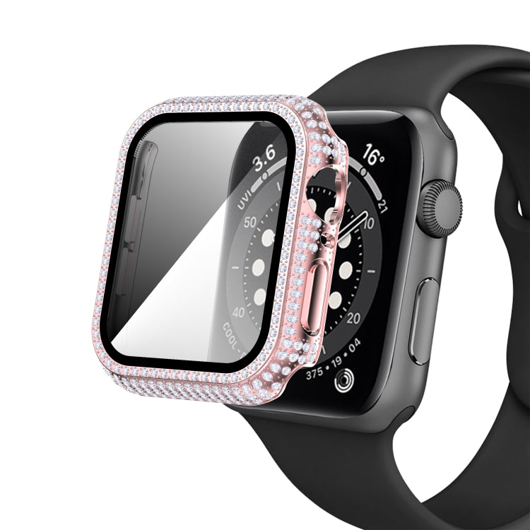 Diamond PC + Tempered Glass Watch Case For Apple Watch Series, 3&2&1 38mm, 3&2&1 42mm