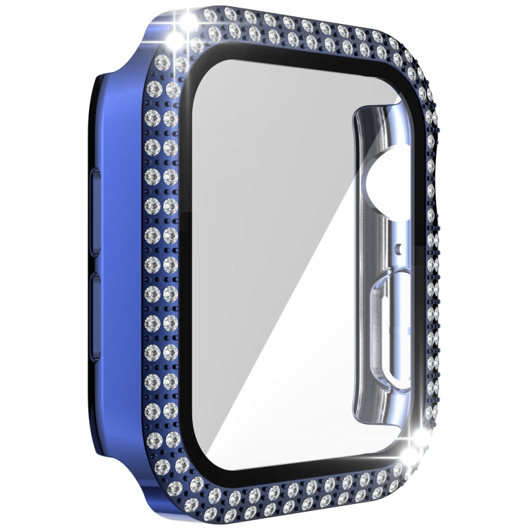 Double-Row Diamond PC+Tempered Glass Watch Case For Apple Watch Series, 3&2&1 38mm, 3&2&1 42mm