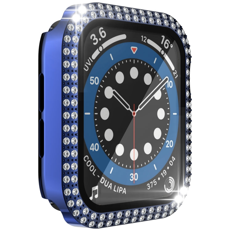Double-Row Diamond PC+Tempered Glass Watch Case For Apple Watch Series, 3&2&1 38mm, 3&2&1 42mm