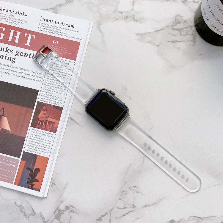 Jelly Transparent Watchband For Apple Watch Series, 7 41mm / 6&SE&5&4 40mm / 3&2&1 38mm, 7 45mm / 6&SE&5&4 44mm / 3&2&1 42mm