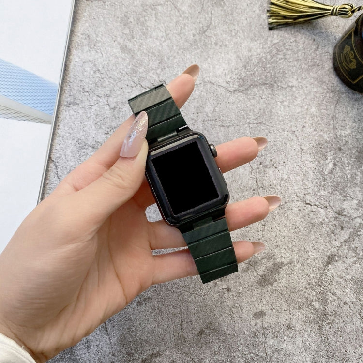 DD29 Carbon Fiber Texture Watchband For Apple Watch Series, 7 41mm / 6&SE&5&4 40mm / 3&2&1 38mm, 7 45mm / 6&SE&5&4 44mm / 3&2&1 42mm