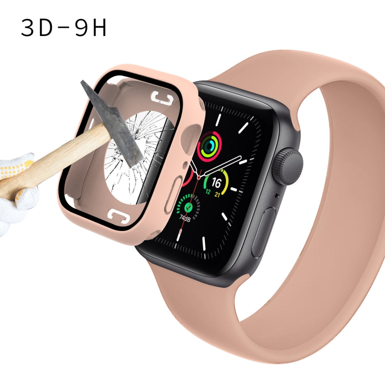 PC + Tempered Glass Film Waterproof Watch Case with Lower Cover For Apple Watch Series, 7 41mm, 7 45mm