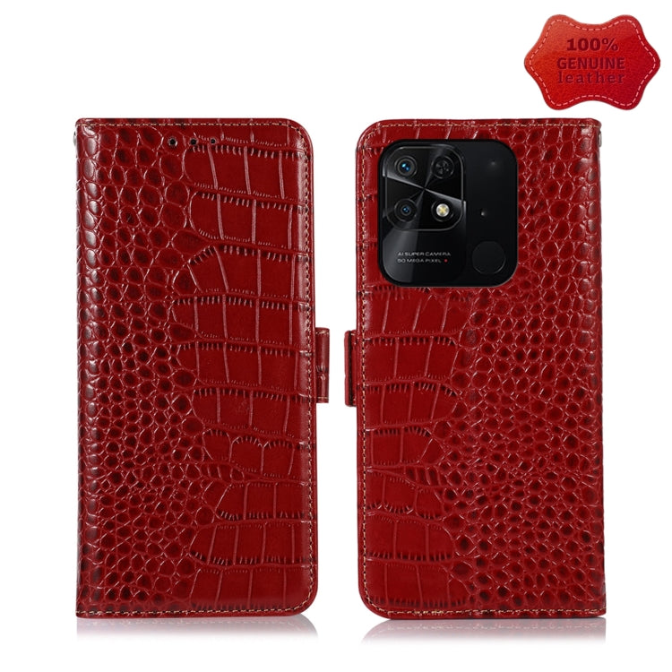 Crocodile Top Layer Cowhide Leather Phone Case, For Xiaomi Redmi 10C / 10 India, For Xiaomi Redmi K40S, For Xiaomi Redmi K50 / K50 Pro, For Xiaomi Redmi K50 Gaming, For Xiaomi Redmi Note 11 4G/11S 4G Global, For Xiaomi Redmi Note 11 Pro 4G / 5G Global