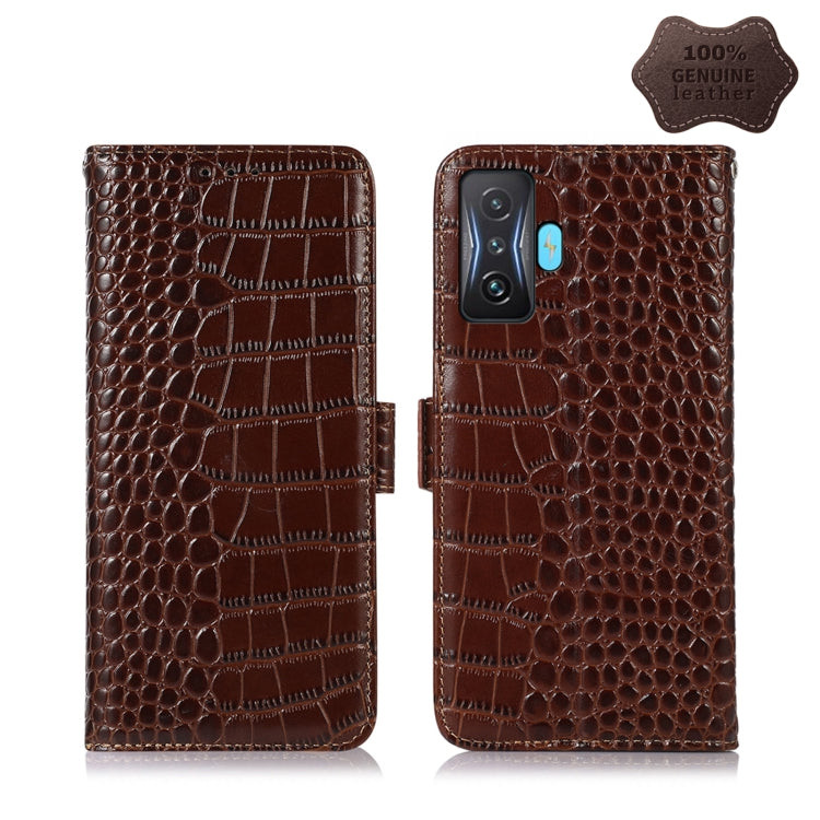 Crocodile Top Layer Cowhide Leather Phone Case, For Xiaomi Redmi 10C / 10 India, For Xiaomi Redmi K40S, For Xiaomi Redmi K50 / K50 Pro, For Xiaomi Redmi K50 Gaming, For Xiaomi Redmi Note 11 4G/11S 4G Global, For Xiaomi Redmi Note 11 Pro 4G / 5G Global