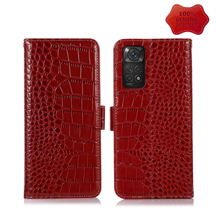 Crocodile Top Layer Cowhide Leather Phone Case, For Xiaomi Redmi 10C / 10 India, For Xiaomi Redmi K40S, For Xiaomi Redmi K50 / K50 Pro, For Xiaomi Redmi K50 Gaming, For Xiaomi Redmi Note 11 4G/11S 4G Global, For Xiaomi Redmi Note 11 Pro 4G / 5G Global