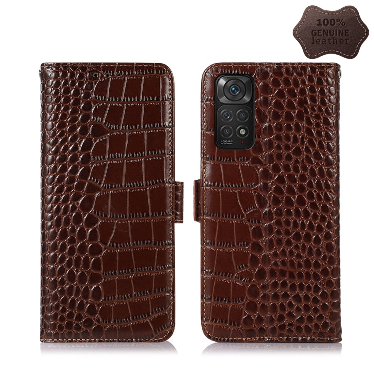 Crocodile Top Layer Cowhide Leather Phone Case, For Xiaomi Redmi 10C / 10 India, For Xiaomi Redmi K40S, For Xiaomi Redmi K50 / K50 Pro, For Xiaomi Redmi K50 Gaming, For Xiaomi Redmi Note 11 4G/11S 4G Global, For Xiaomi Redmi Note 11 Pro 4G / 5G Global