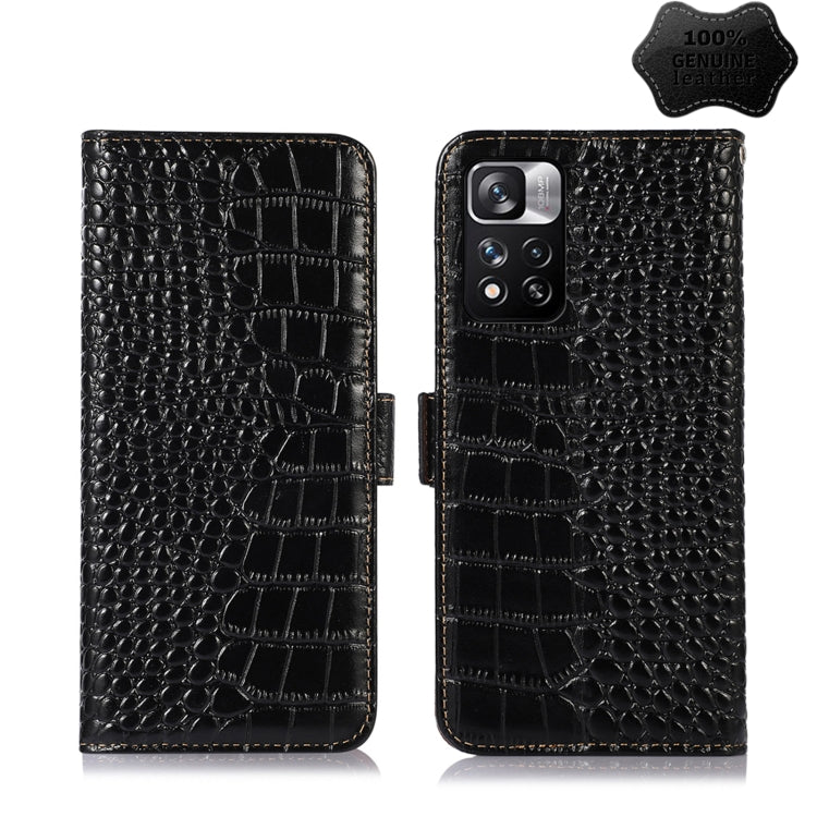 Crocodile Top Layer Cowhide Leather Phone Case, For Xiaomi Redmi 10C / 10 India, For Xiaomi Redmi K40S, For Xiaomi Redmi K50 / K50 Pro, For Xiaomi Redmi K50 Gaming, For Xiaomi Redmi Note 11 4G/11S 4G Global, For Xiaomi Redmi Note 11 Pro 4G / 5G Global