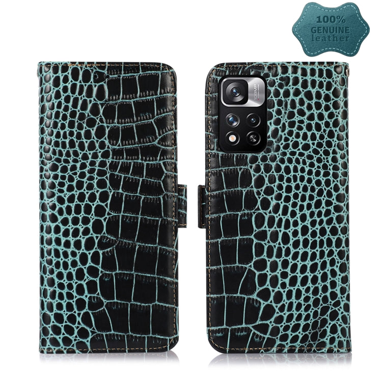 Crocodile Top Layer Cowhide Leather Phone Case, For Xiaomi Redmi 10C / 10 India, For Xiaomi Redmi K40S, For Xiaomi Redmi K50 / K50 Pro, For Xiaomi Redmi K50 Gaming, For Xiaomi Redmi Note 11 4G/11S 4G Global, For Xiaomi Redmi Note 11 Pro 4G / 5G Global